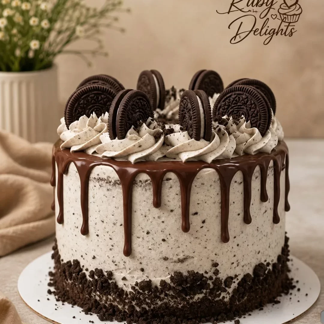 Creamy Oreo Chocolate Drip