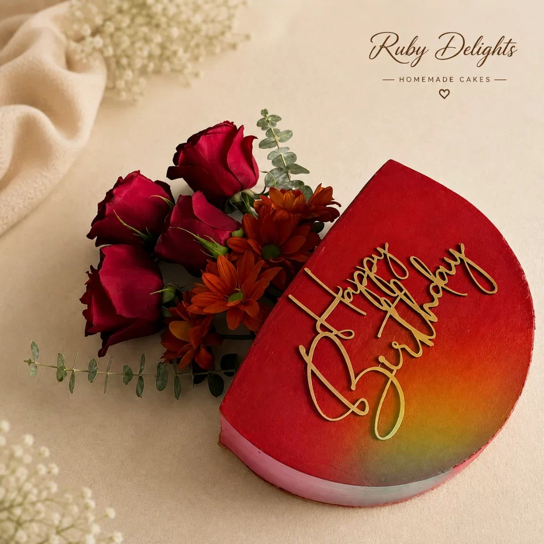Half Moon Flat Lay Cake